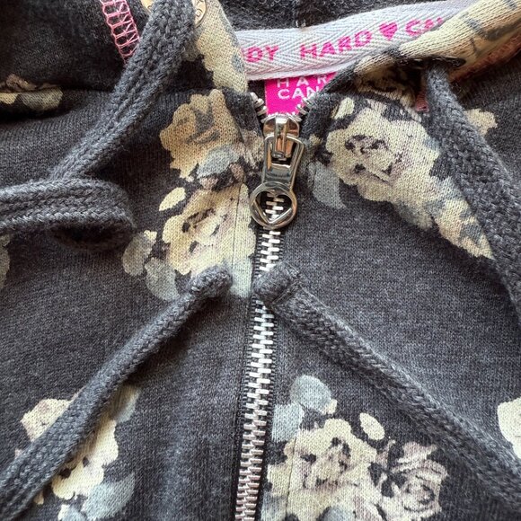 Hard Candy Hooded Zip-Up Sweatshirts Floral & Tie-Dye Prints Women XL(15-17) 2Pk - Picture 10 of 12